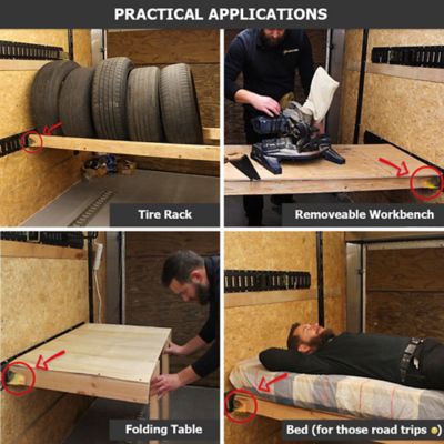 Image showing 7 th DC Cargo E-Track Wood Beam Sockets, 4 pk.