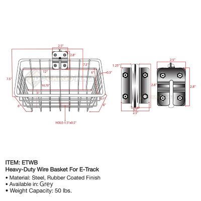 Image showing 5 th DC Cargo E-Track Wire Basket
