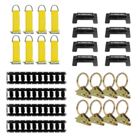 DC Cargo Powder Coated E-Track Tie Down Kit 5 ft 28 Pack Cargo Carrier Accessories