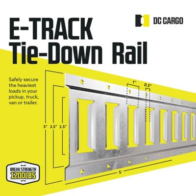 Image showing  E-Track Rails and Installation and End Caps, Galvanized