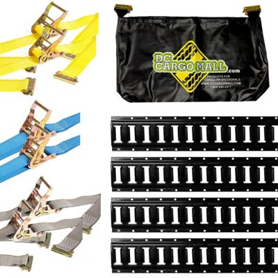 DC Cargo 4' Powder-Coated E-Track Tie-Down Kit, 11 Pcs