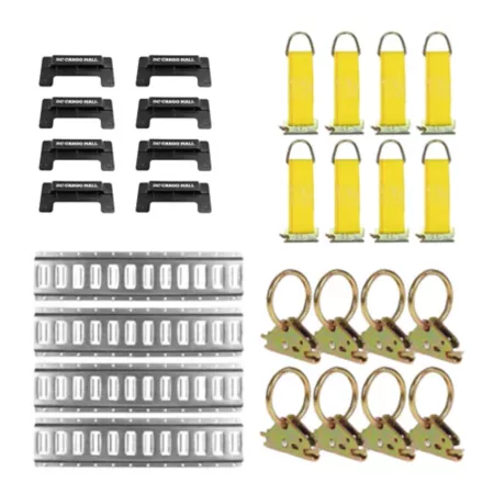 DC Cargo Galvanized E-Track Tie Down Kit 8 ft 28-Pack Cargo Carrier Accessories