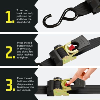 Image showing  2 in. x 6 ft. 1,333 lb. Capacity Strap S-Hooks, 2-Pack