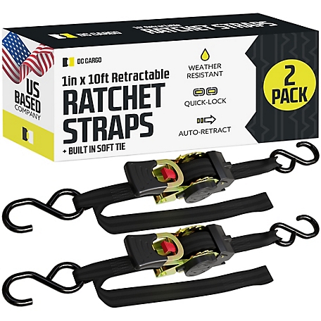 1 x 10' Ratchet Straps with S-Hooks