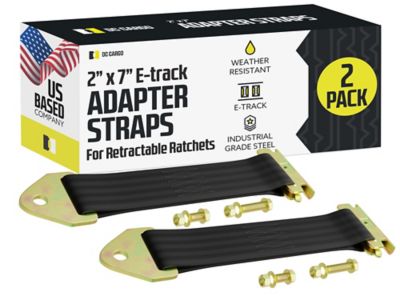 DC Cargo E-Track Adapter for Bolt-On Straps, 2"x7", 2-pack