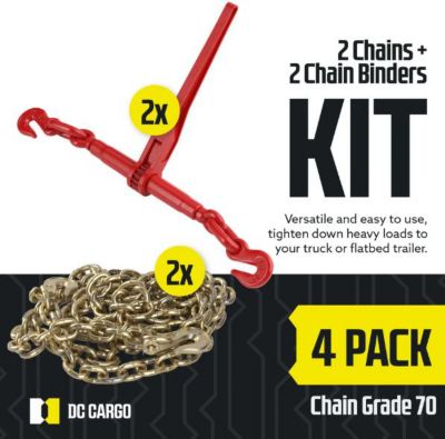 Image showing  5/16 in. Grade 70 Transport Chain and Ratchet Binder Kit, 20 ft., 2-Pack