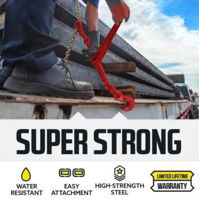 Image showing  3/8 in. Grade 70 Transport Chain & Lever Binder Kit, 20 ft., 2-Pack