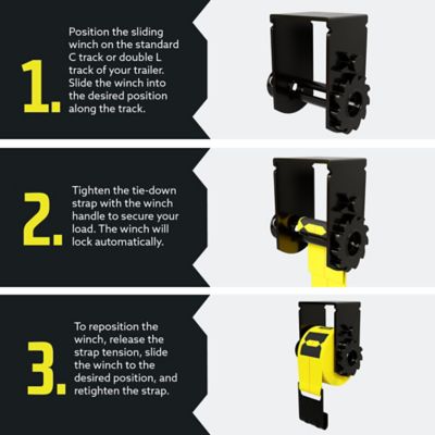 Image showing  Flatbed Sliding Winch, Storable