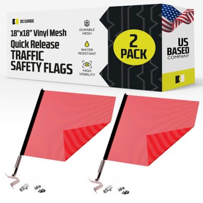 DC Cargo Safety Flag, EZ Mount, Red, 2-pack