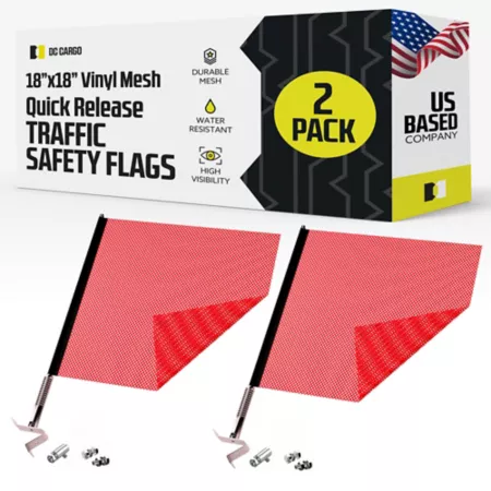 DC Cargo Safety Flag EZ Mount Red 2 Pack Safety Signs