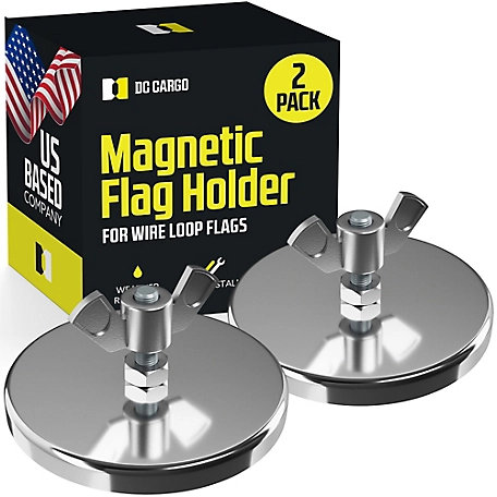 DC Cargo Magnetic Flag Holder for Wire Loop, 2-pack