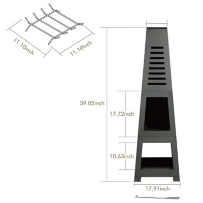Image showing  Steel Chiminea
