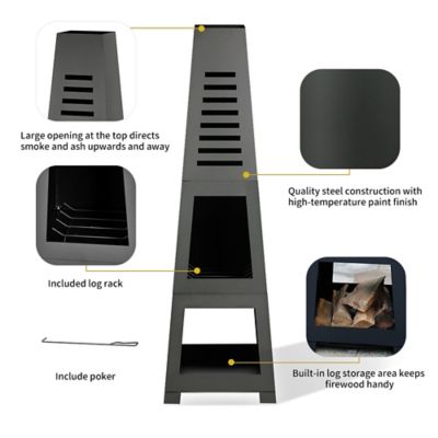 Image showing  Steel Chiminea