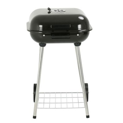 Image showing  Square Barrel Charcoal Grill, 273 sq. in., Black