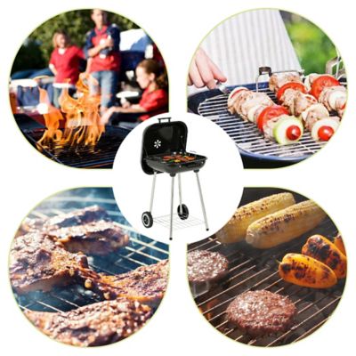 Image showing 7 th Master Cook Square Barrel Charcoal Grill, 273 sq. in., Black