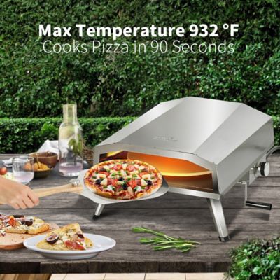 Image showing  Propane Pizza Oven with Rotating Pizza Stone, 16 in., Stainless Steel