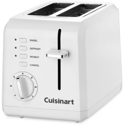 Image showing  2-Slice Compact Plastic Toaster, White