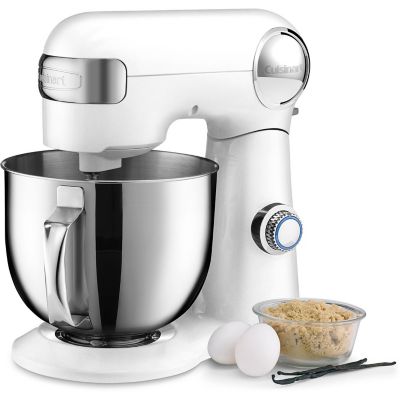 Image showing  5.5 qt. Tilt-Back Head Stand Mixer with 1 Power Outlet in White