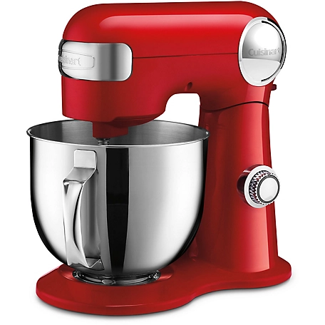 Cuisinart 5.5 qt. Tilt-Back Head Stand Mixer with 1 Power Outlet in Red