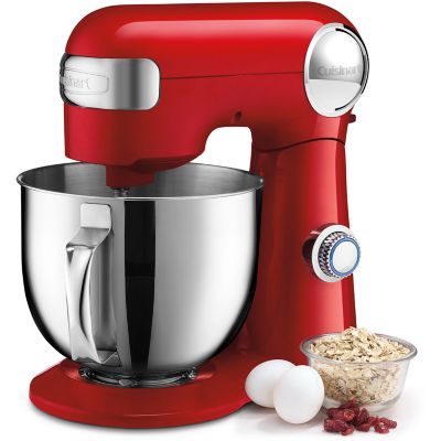 Image showing  5.5 qt. Tilt-Back Head Stand Mixer with 1 Power Outlet in Red