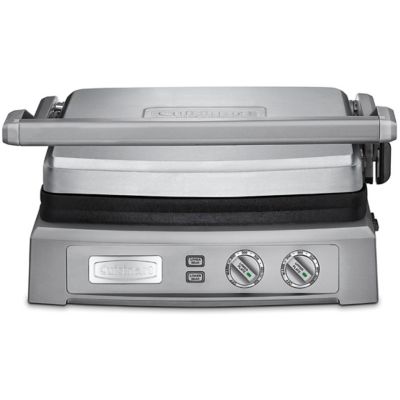 Cuisinart Griddler Deluxe with 6 Cooking Options, Reversible Grill/Griddle Plates, and Dual-Zone Control Some have said top grill doesn't get as hot according to temperature setting