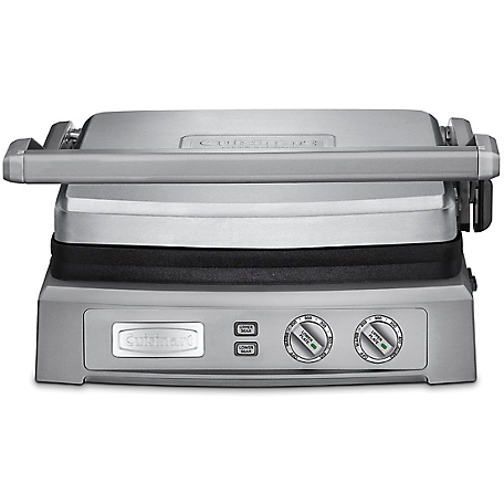 Cuisinart Griddler Deluxe with 6 Cooking Options, Reversible Grill/Griddle Plates, and Dual-Zone Control