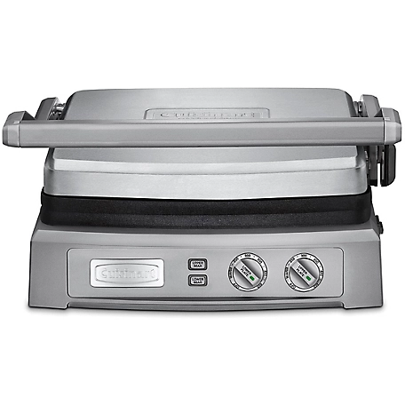 Cuisinart Griddler Deluxe with 6 Cooking Options, Reversible Grill/Griddle Plates, and Dual-Zone Control