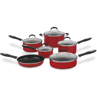 Cuisinart Advantage Non-Stick Aluminum 11-piece Cookware Set in Red