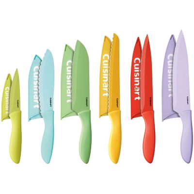 Cuisinart Advantage 12 Pc. Ceramic Coated Color Knife Set with Blade Guards in Multi-Pastel Paring knife dull!!