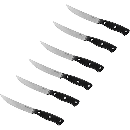 NEW Cuisinart Classic Triple Rivet 6-Piece Steak Knife Set Stainless Steel  C77TR