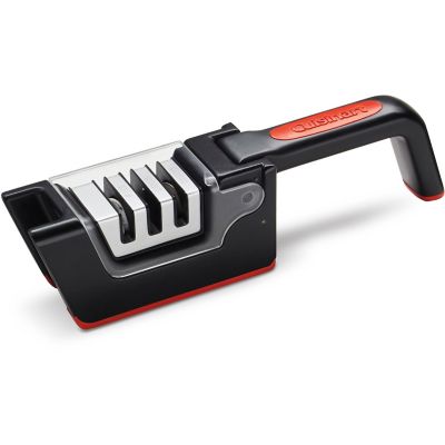 Cuisinart 3-Slot Foldable Knife Sharpener in Black/Red