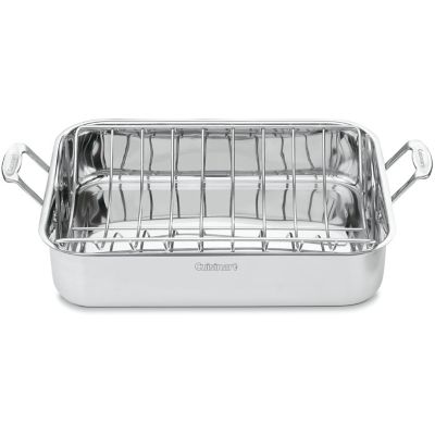 Cuisinart 16 in. Chef's Classic Stainless Roasting Pan with Rack