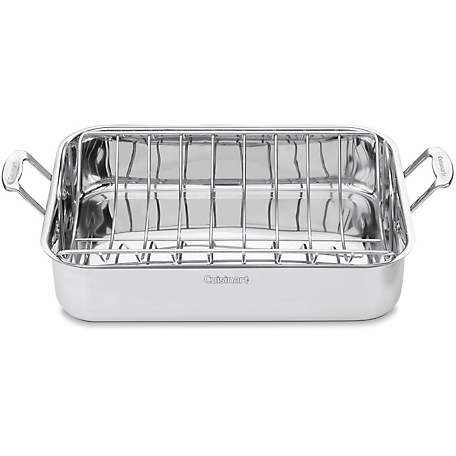 Cuisinart Chef's Classic Stainless 16 in. Roasting Pan with Rack