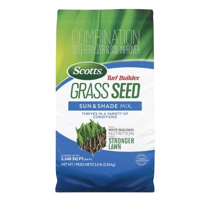 Scotts Turf Builder Grass Seed Sun and Shade Mix, 5.6 lb.