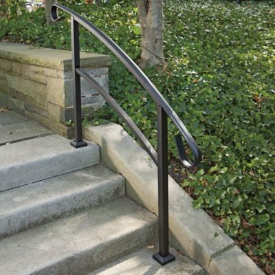 Image showing  HandiRail 4-Step Aluminum Rail Kit, Matte Black