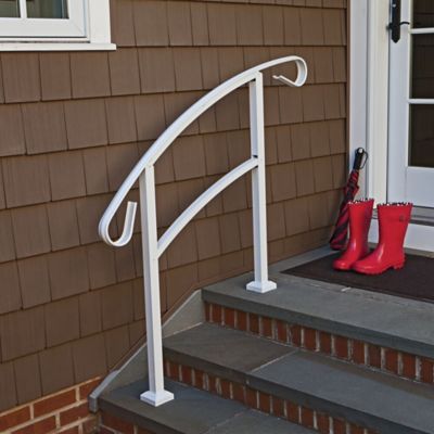 Image showing  HandiRail 3-Step Aluminum Rail Kit, White