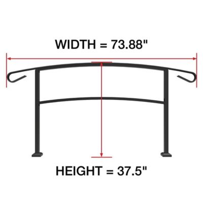 Image showing  HandiRail 5-Step Aluminum Rail Kit, White