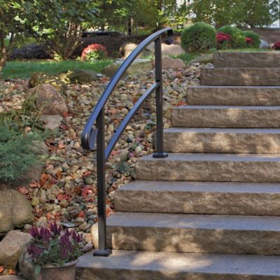 Image showing  HandiRail 5-Step Aluminum Rail Kit, Matte Black