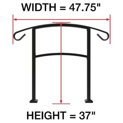 Image showing  HandiRail 3-Step Aluminum Rail Kit, 47.75 in. x 37 in., Aged Bronze