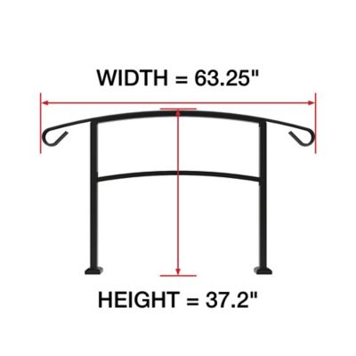 Image showing  HandiRail 4-Step Aluminum Rail Kit, White