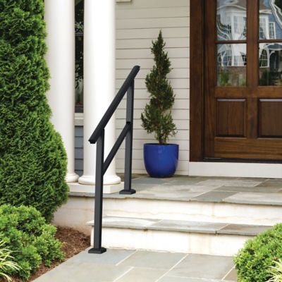 Image showing  Aluminum Transition Handrail, 4 ft., Matte Black