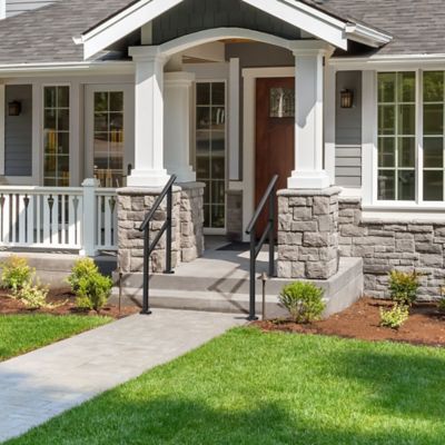 Image showing  Aluminum Transition Handrail, 4 ft., Matte Black