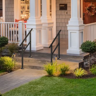 Image showing 5 th FREESTYLE Aluminum Transition Handrail, 4 ft., Matte Black