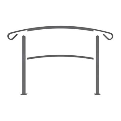 Barrette Outdoor Living HandiRail 4-Step Aluminum Rail Kit, 63.25 in. x 37.2 in., Aged Bronze