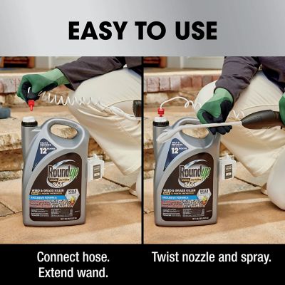 Image showing 8 th Roundup 1 gal. Dual Action 365 Weed and Grass Killer Plus, 12 Month Preventer with Comfort Wand