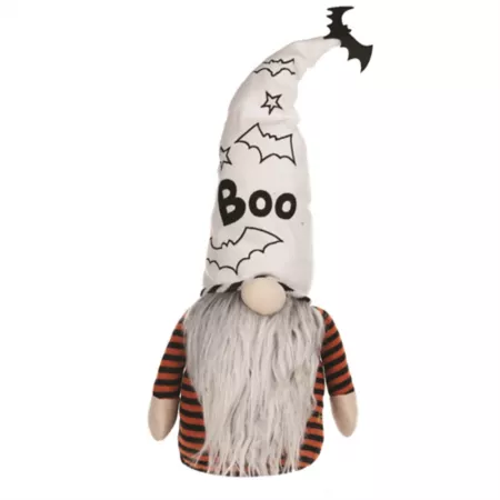 Melrose International Plush Halloween Ghost Gnome Shelf Sitter 24" H Indoor Halloween Home Accents