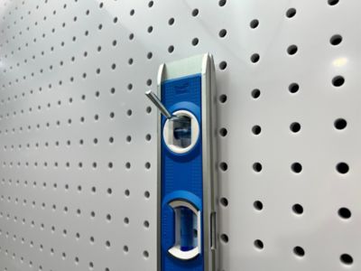 Image showing  1 in. Single Rod 30 Degree Bend Steel Pegboard Hook for 1/8 in. and 1/4 in. Pegboard, 10 Pack