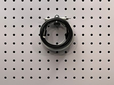 Image showing  2 in. Single Rod Straight Steel Pegboard Hook for 1/8 in. and 1/4 in. Pegboard, 10 Pack