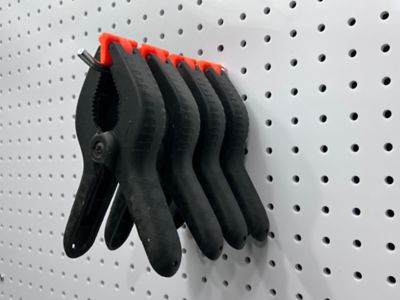 Image showing  6 in. Single Rod 30 Degree Bend Steel Pegboard Hook for 1/8 in. and 1/4 in. Pegboard, 10 Pack