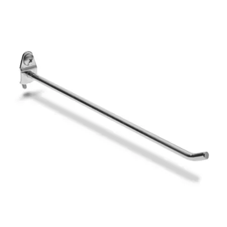 Triton Products 8" Single Shank Steel Pegboard Hook 30 Degree Bent for 1/8" and 1/4" Pegboard Pack of 5 Pegboard Accessories